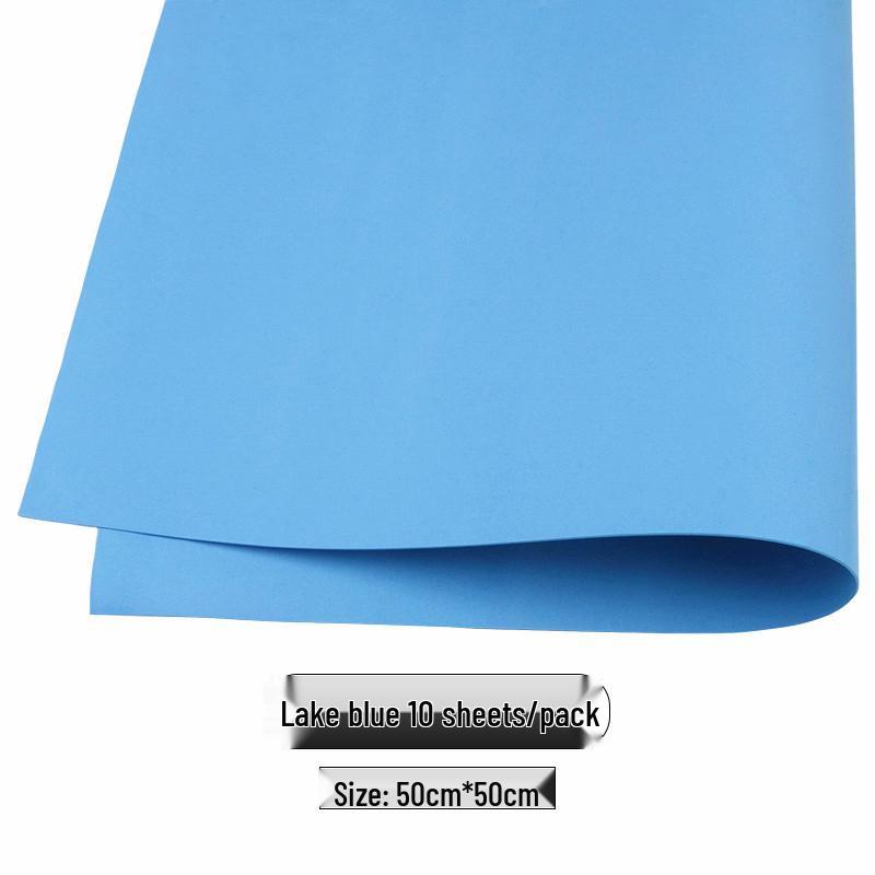 Colored Foam Paper Pack - 10 Sheets, 10 Colors - for Crafting & Origami