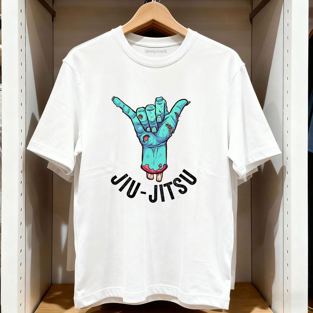 Jiu Jitsu Shaka Zombi Hand Graphic Essential TShirt Woman Man Casual Cotton Graphic T Shirts Streetwear Camisetas Ropa Hombre S