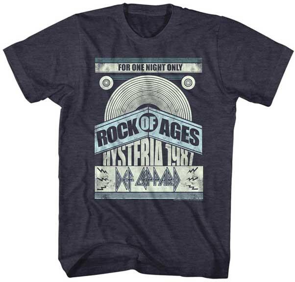 Def Leppard One Night Only Rock Of Ages Hysteria 1987 Men T Shirt Band Merch M