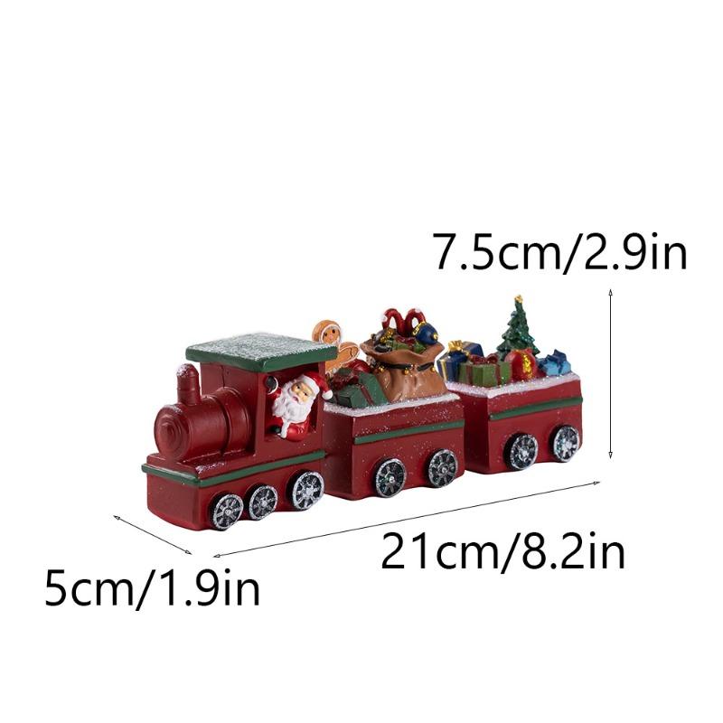 

1Pcs Little Train Christmas Decorations Home Holiday Gifts Santa Claus Atmosphere Resin Crafts Lovely Living Room Bedroom