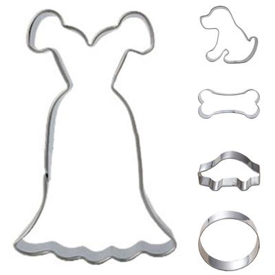 Stainless Steel Puppy Dog Dress Car Bone Cookie Circle Mould Cutter DIY
