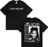 Lana Del Rey Ultraviolence Tour Collage Album T-Shirt 2026 Sommer Unisex Damen Luxus Mode Lässig Baumwolle Übergroßes T-Shirt