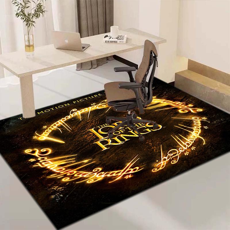 1PC Lord of the Rings Print Rug - home decoration Carpet For Living Room Bedroom Flooring Computer Chair Area Rug