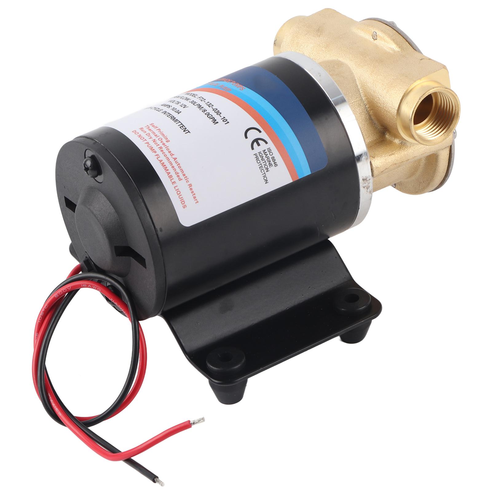

Drain Pump Self Priming Centrifugal Bilge Water Change Accessories 8GPM 30.0L min 3 Meter LiftF72‑132‑030‑101(12V)