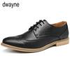 New Brogue Shoes Men Breathable Leather Party Shoes Business Dress Shoes Pointed Toe Oxfords Wedding Shoes Hjk89