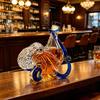 Botella de Licor de Vidrio con Forma de Pulpo 3D, Decantador de Whiskey de Vidrio de Borosilicato de 350 ml, Botella Decorativa Antiderrames para Servir Bebidas Espirituosas, Whiskey, Vino, Exhibición
