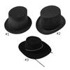 Dress Up Magician Top Hat for Adult Theme Party Hat with Roll Trim Costume Gentleman Top Hat HippiesHat Stage Hat