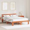 VidaXL Bed Frames In Brown Waxed Wood Solid Wood 160 X 200 Cm 872604