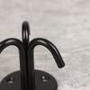 4Pcs Black Stainless Steel Top Hook Wall Bag Ceiling Fan Lamp Roof Fan U-Shaped Hooks