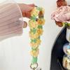 Luxusní Pletený Klíčenka na Zápěstí Květinová Klíčenka Popruh na Klíče Náramek Klíčenka Boho Květinová Sedmikráska Květinová Roztomilý Svatba Dárek
