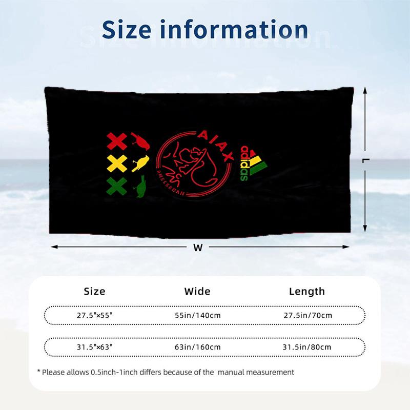 AFC Ajax Beach towels also serve as bath towels summer essential a musthave for the outdoors the beach and the pool