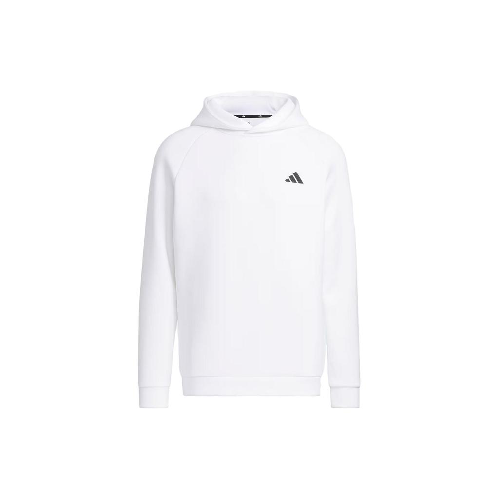 Adidas 3D Deboss Spacer Sleeve Hoodie Solid Color Logo Golf Sports Hoodie Men Hoodies White HY0969