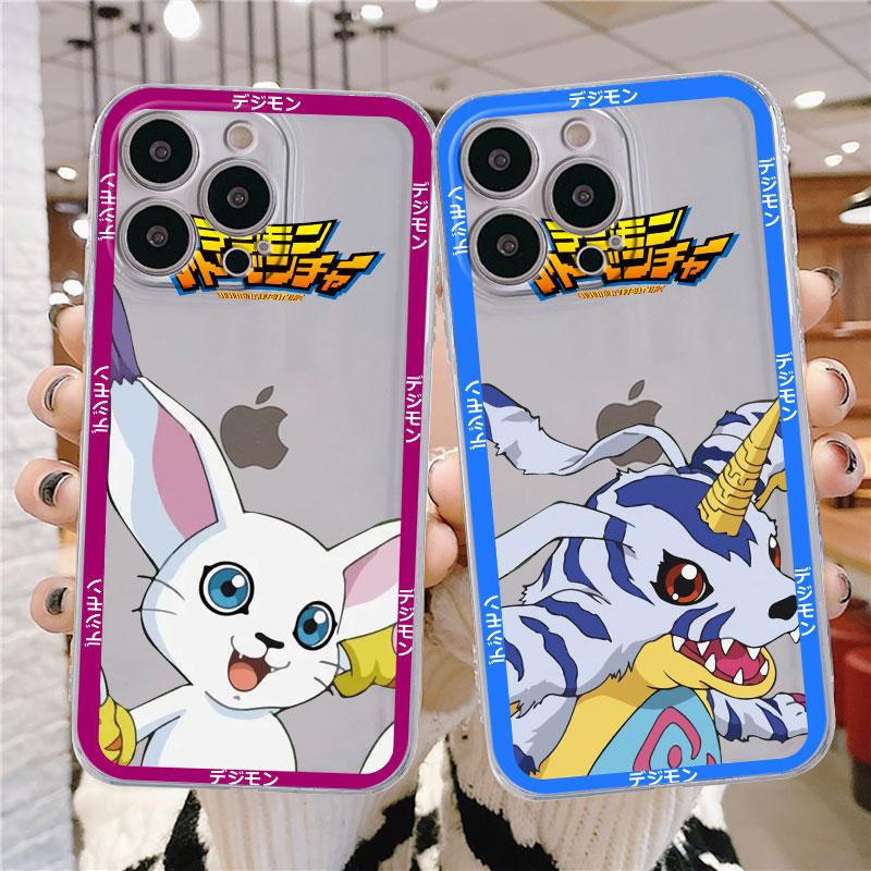 Digimon Cute Clear Case For Apple iPhone 14 11 13 12 Pro 7 8 Plus XR X XS Max 6 6S 13Pro Silicone Phone Cover Coque Cartoon Cas