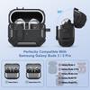 Case For Samsung Galaxy Buds 3 Pro/3 Earphone Cover With Secure Lock Carbon Fiber Headphone Shell 360 Degree Protective Cases