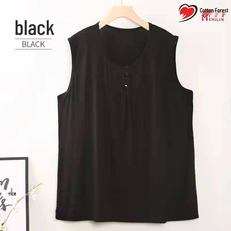 

Women s Plus Size Modal Sleeveless Tank Top - Lightweight Summer Wear for Middle-aged and Elderly (Fits Up to 220 Jin) 3XL 100-130 jin