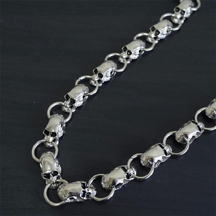 Catena Pesante Robusta per Portafoglio da Biker Catena con Teschio Punk Portachiavi Metallico Catena con Moschettone