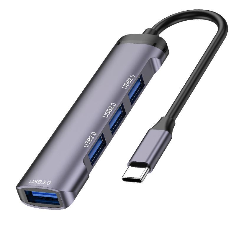 Type-C 4-in-1 Docking Station with USB 3.0/2.0 Support, 5Gbps