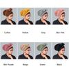Women's Hijab Solid Color Muslim Turban Bonnet Flower Decor Ramadan Head Wrap Scarf Indian Hat