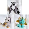 Animal Zoo Shoulder Plush Toy Squirrel Dinosaur Magnet Collectible For Kids And Fans