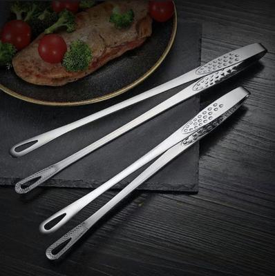 Grillzange, Hitzebeständige Zange aus Edelstahl, Küchen-Verlängerungs-Lebensmittelzange, Brotzange, Selbstbedienungs-Grill-Spezial-Steakzange