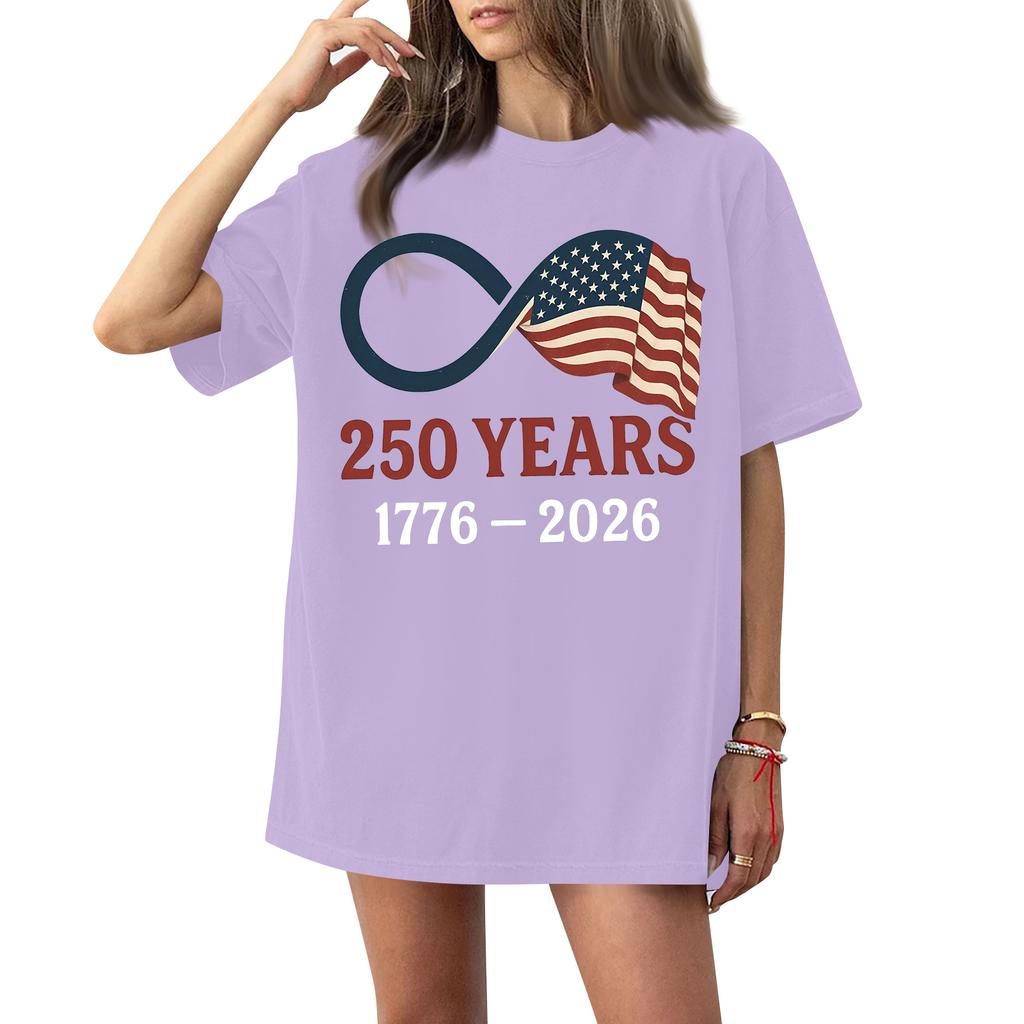 Damen Rundhals Bedrucktes Kurzarm T-Shirt Top