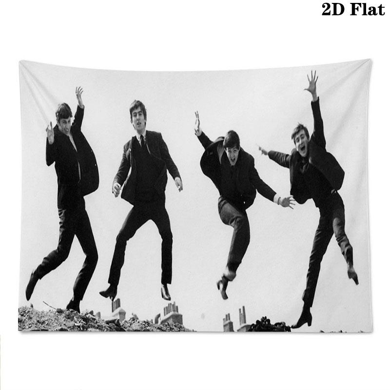 Fab Four Wall Tapestry, Aesthetic Printed Fabric Blanket, Suitable for Bedroom, Living Room, and Home Decor.