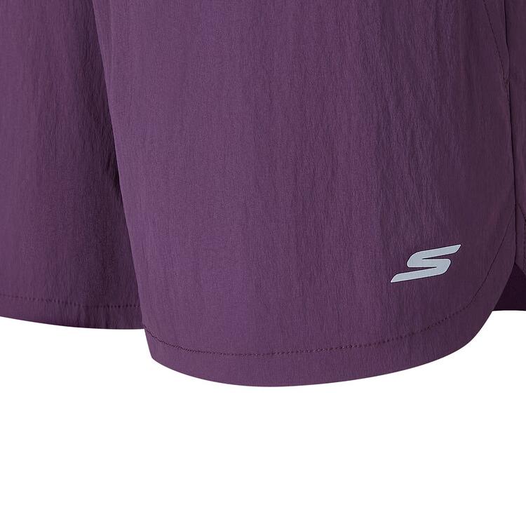 Skechers Godri Moisture-Wicking Quick-Dry Loose Breathable Casual Shorts Women Shorts Purple P225W227-03B4