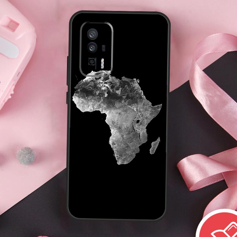 Africa Map Geography Case For Xiaomi 13T 11T 12T Pro 12 Lite 13 14 Ultra POCO F6 F5 M6 X3 X5 X6 Pro F3 M5s Cover
