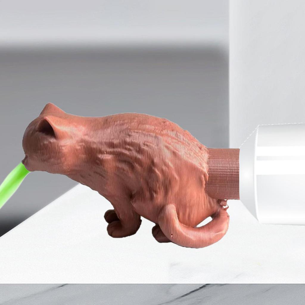 Silicone Toothpaste Dispenser funny cat Pooping shaped Toothpaste Topper prank cat butt toothpaste cap for Bathroom Home decor
