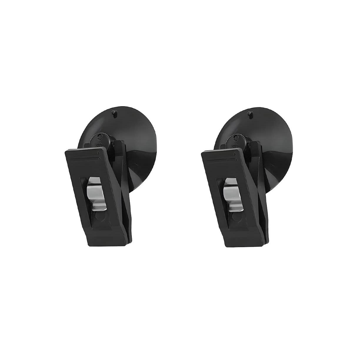 

2pcs Car Interior Window Clip Mount Black Suction Cap Clip Plastic Sucker Removable Holder For Car Sunshade Curtain Towel Ticket