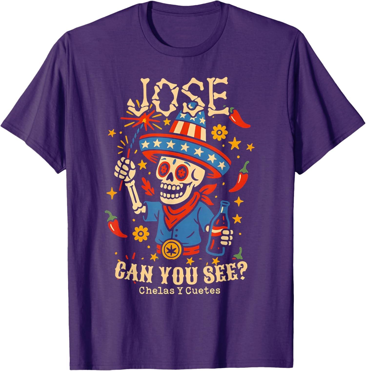 Funny Mexican Jose Design Funny See Mexican Design Unisex T-Shirt S разноцветный
