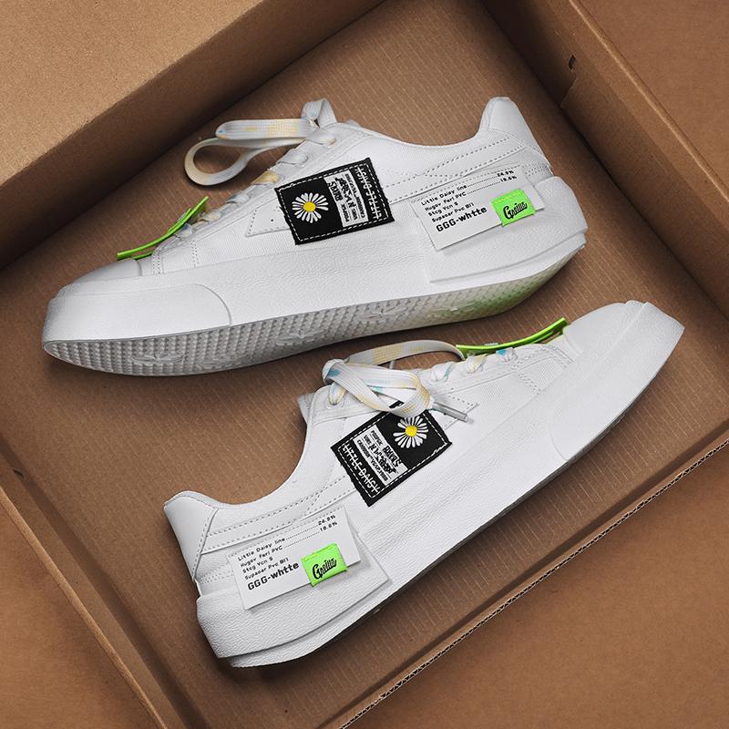 

Скейтборд Спорт и Отдых Мягкие и Удобные Мужские Кроссовки Холщовые Вентилируемые Износостойкие Нескользящие Туфли для Мужчин Новые 44 белый