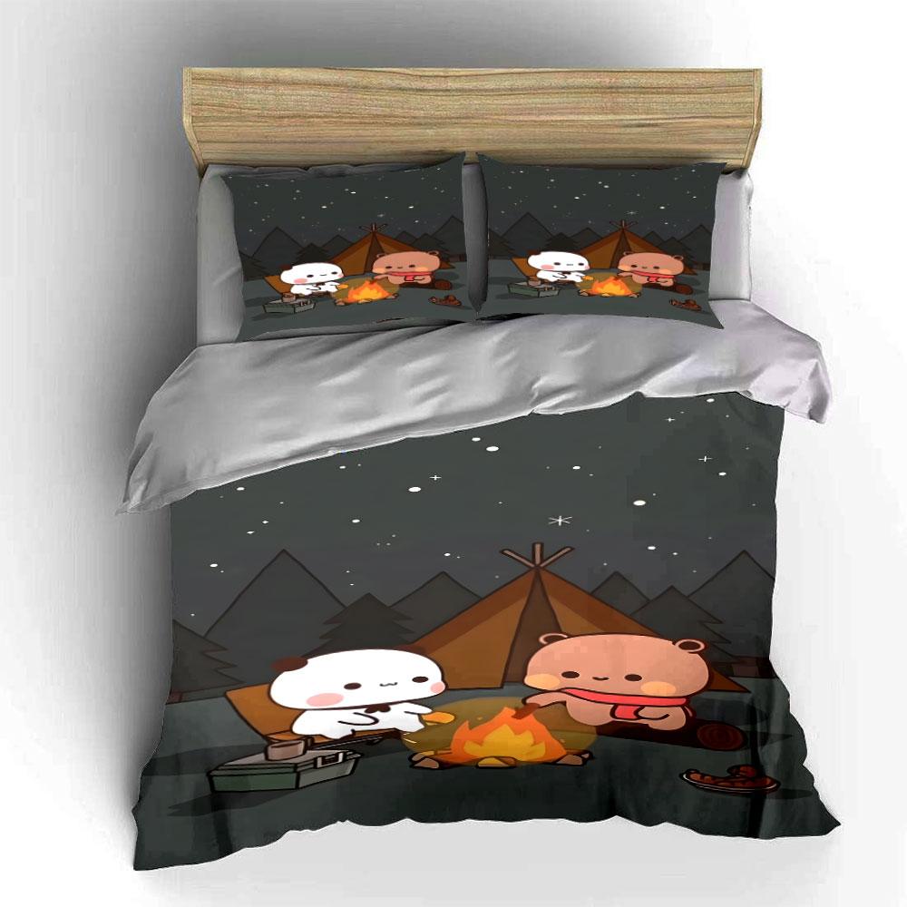 Cozy campfire under starlight. Bedding sets Duvet covers Pillowcases(1* Duvet Cover 2* Pillowcases without duvet insert)