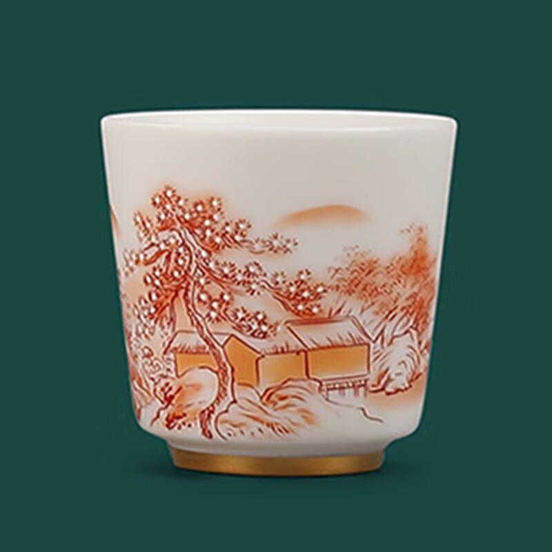 Chaxun Mutton Fat Jade Ceramic Master Tea Cup