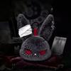 1Pcs Gothic Plush Rabbit Keychain With Soft Fluffy Texture And Cool Punk Design Perfect For Bag Decoration And Gifting