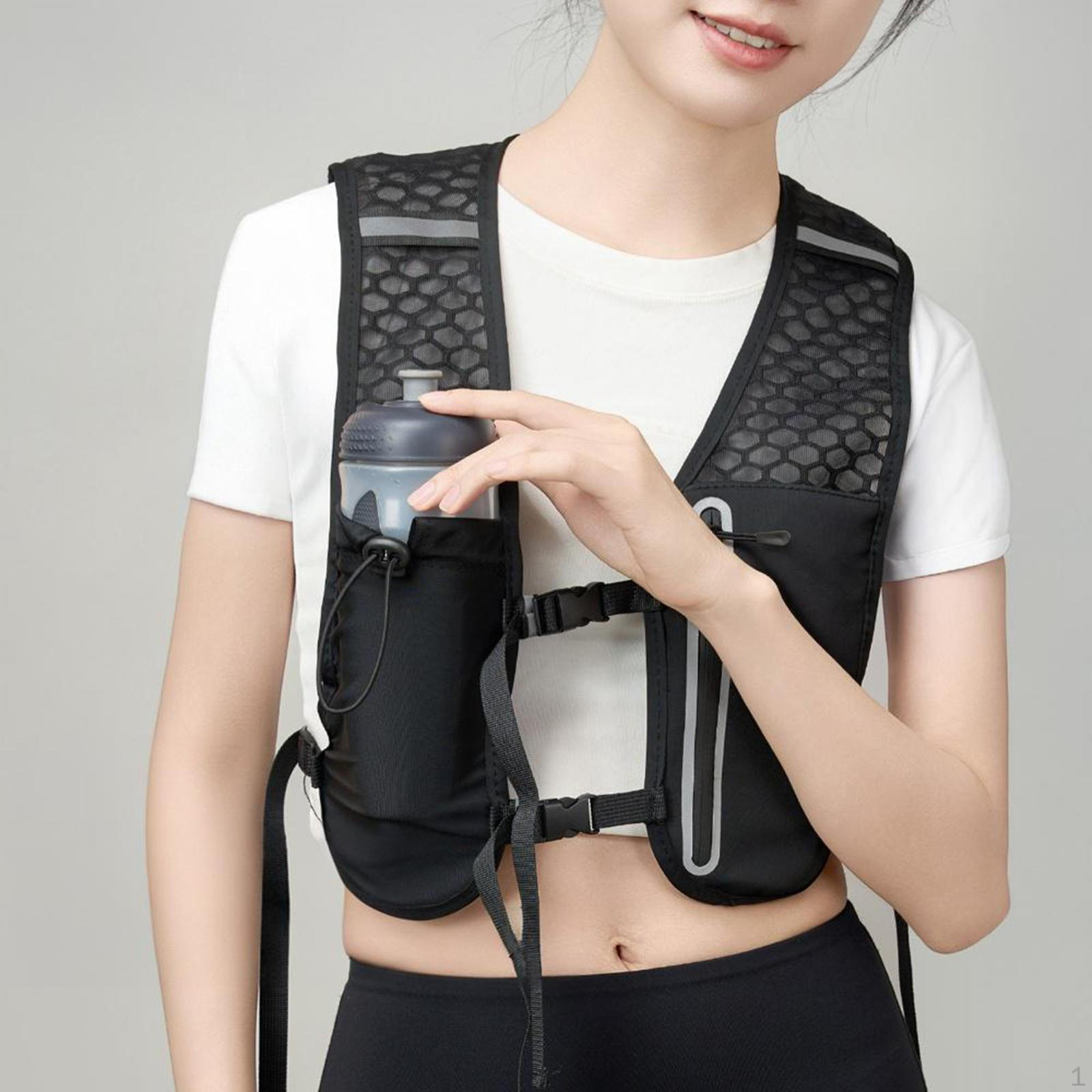 

Рюкзак Беговой Жилет для Трейла Путешествий Гонки чёрный