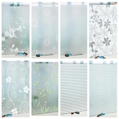 Milchglasfolie für Fenster, Sichtschutz, Streifenmuster, selbstklebende Folie, UV-Schutz, Buntglas-Vinylfolie für die Dekoration im Homeoffice