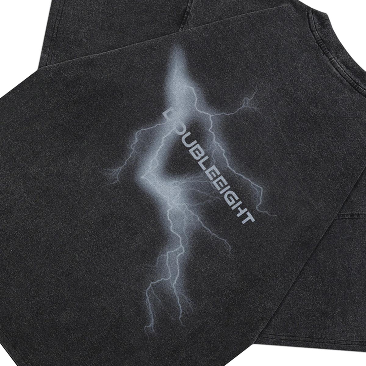 2024 Уличная футболка унисекс с двусторонней молнией и графическим рисунком — фото 5