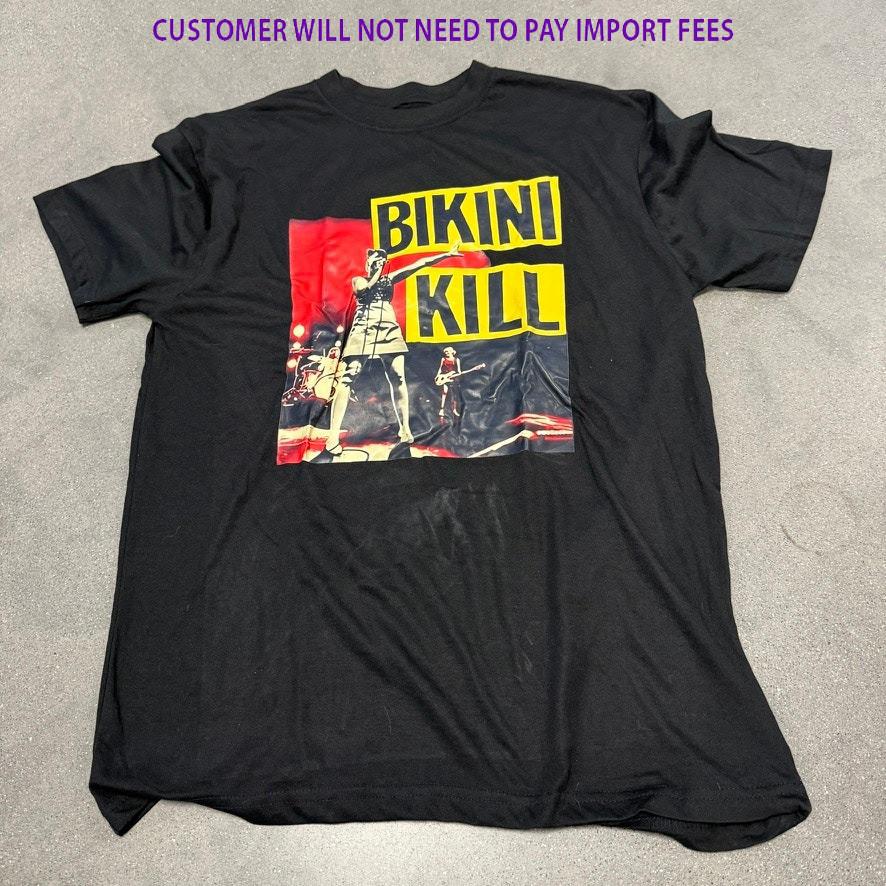 Hot Bikini Kill Punk Rock Riot Grrrl Cotton Black S5XL Shirt HK018 Unisex T-Shirt XXXXL
