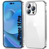 Protective Case - E.F.CONNECTION - for iPhone 14 Pro - Transparent Silicone - Silver Outline - Flexible