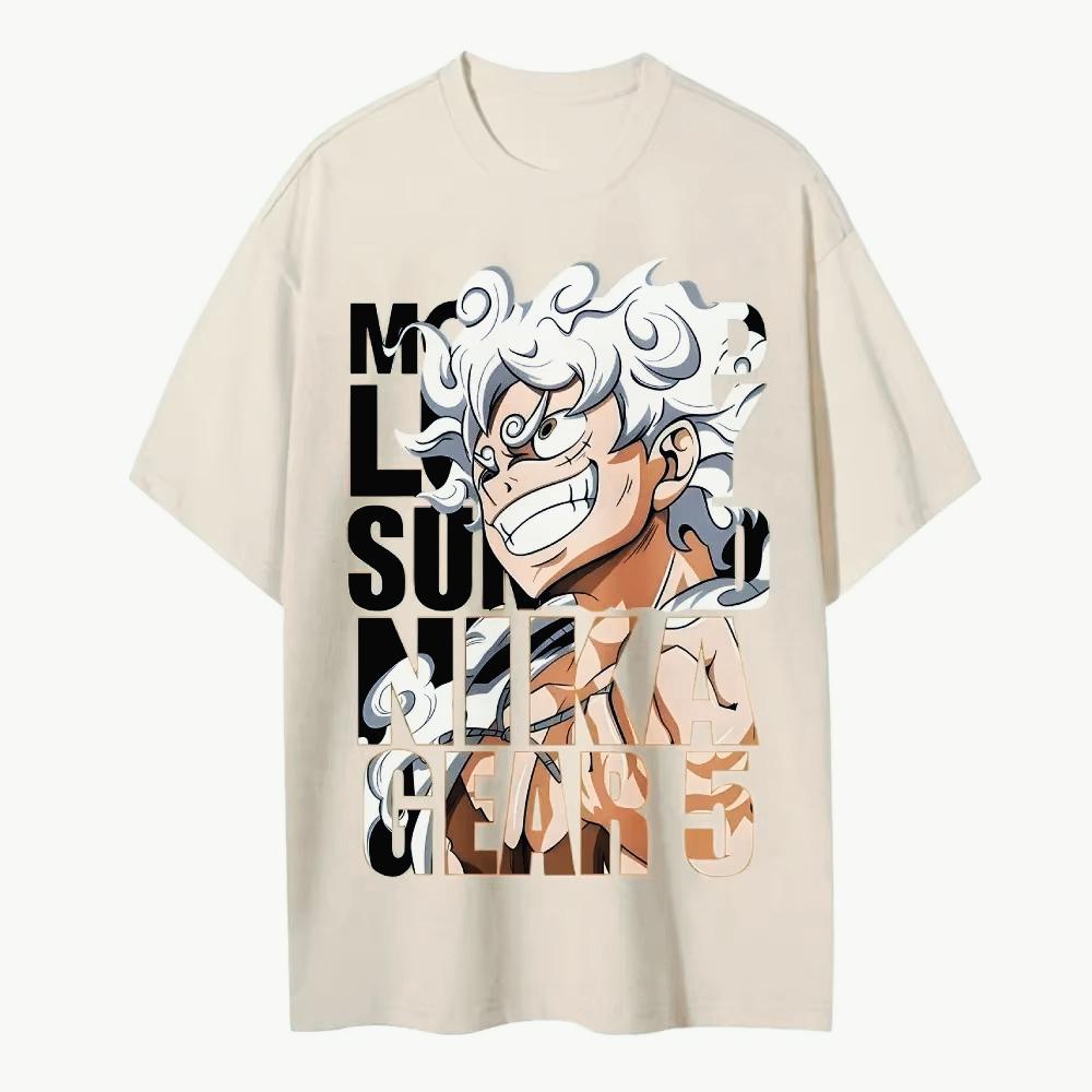 2026 new One Piece Mens and Womens Tshirts Monkey D Luffys Anime Simple Tshirts New ShortSleeved
