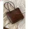 Winter Portable Commuter Bag Female Retro Simple Tote Bag Wild Large-capacity Shoulder Bag