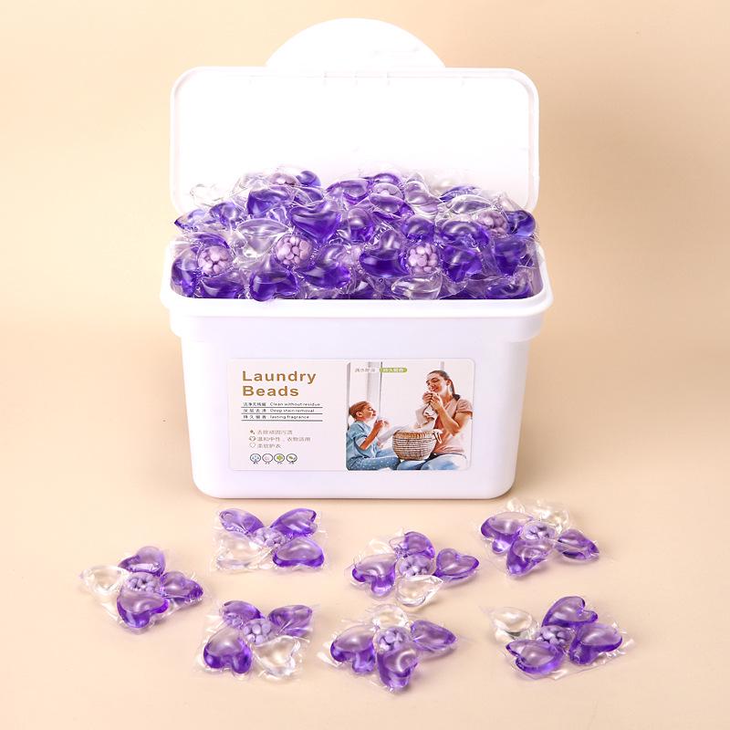 Five-in-One Laundry Pods: Long-Lasting Scent, Stain Removal, Softening, and Concentrated Detergent Beads.