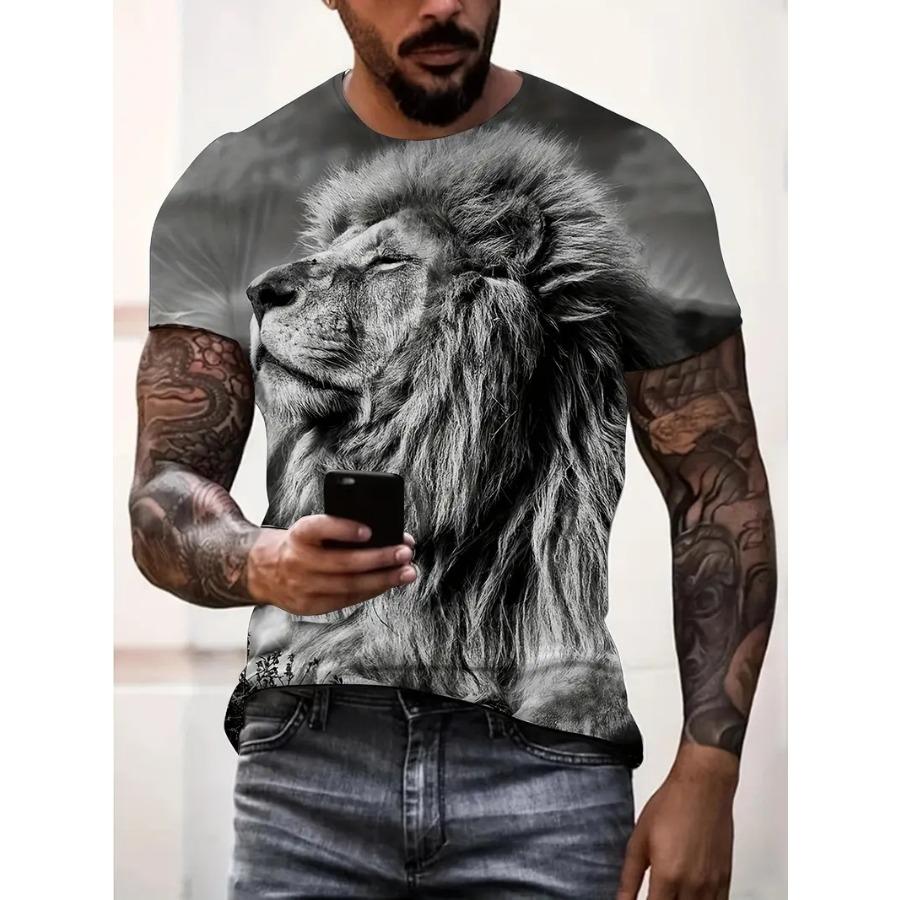 

Мужская футболка - Легкая и дышащая футболка с коротким рукавом и круглым вырезом - Модная летняя одежда, идеально подходит для отдыха и подарков 6XL