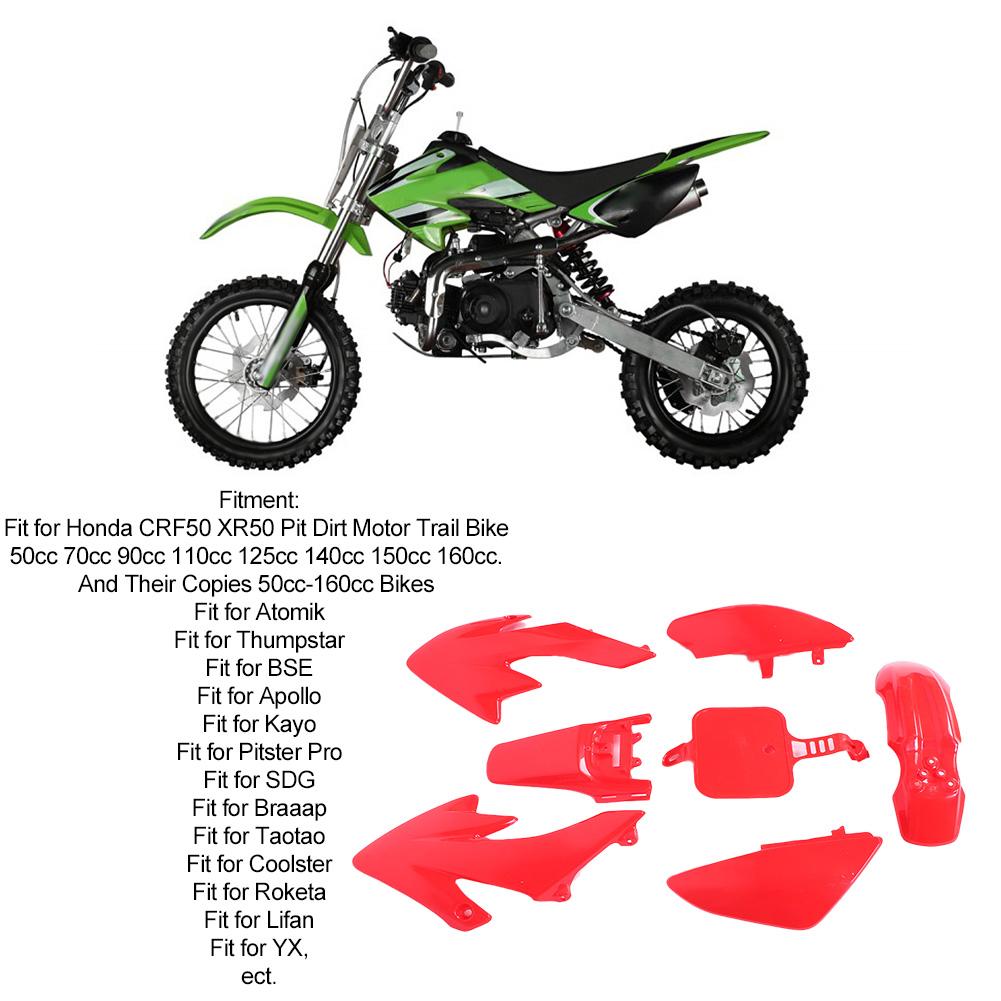 Front Rr NaFender Fairing Kit Mudguard Fit for XR50 CRF50 SDG SSR 107 125