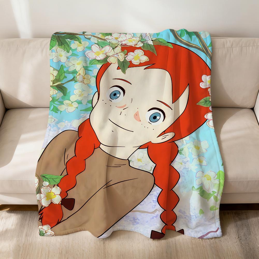 Classic Anime A-anne Of Green Gables Flannel Soft Warm Plush Blanket Sofa Living Room Pet Hogar Bedroom Gift Home Car Portable