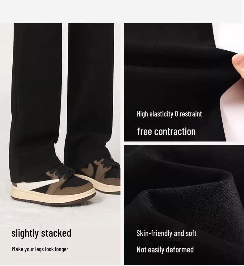 Autumn 2025 Women's High-Waisted Slimming Straight-Leg Black Jeans