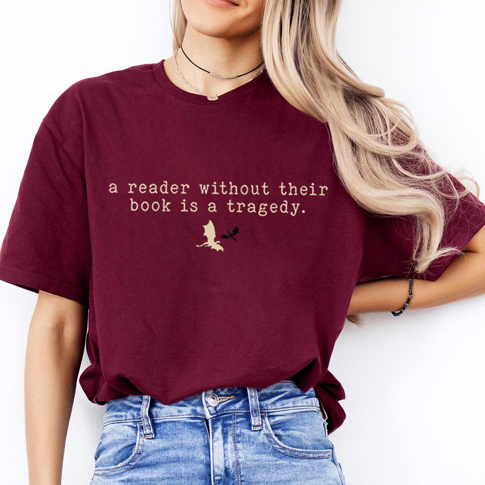 Vintage Dragon Rider Print Shirt Reader Fourth Wing Without Their Book Bookish Lover Tshirt Short Sleeve Y2K Top Streetwear