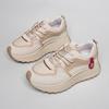ZY Leather Breathable Sneakers Spring and Summer New Platform Dad Shoes Lightweight Non-slip Travel