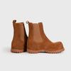 Fashion Women's Genuine Leather Marton Shoes Short Boots 2025 Winter Shoes Suede Lapel Retro Motorcycle Thick Sole Boots Add Velvet